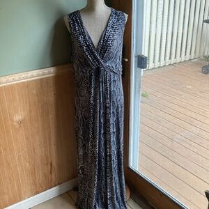 Rachel Zoe sleeveless black & white sake print dress